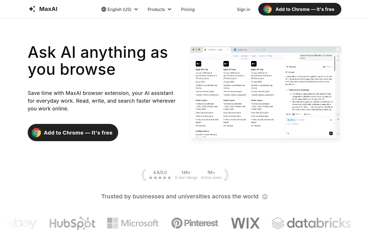 MaxAI screenshot