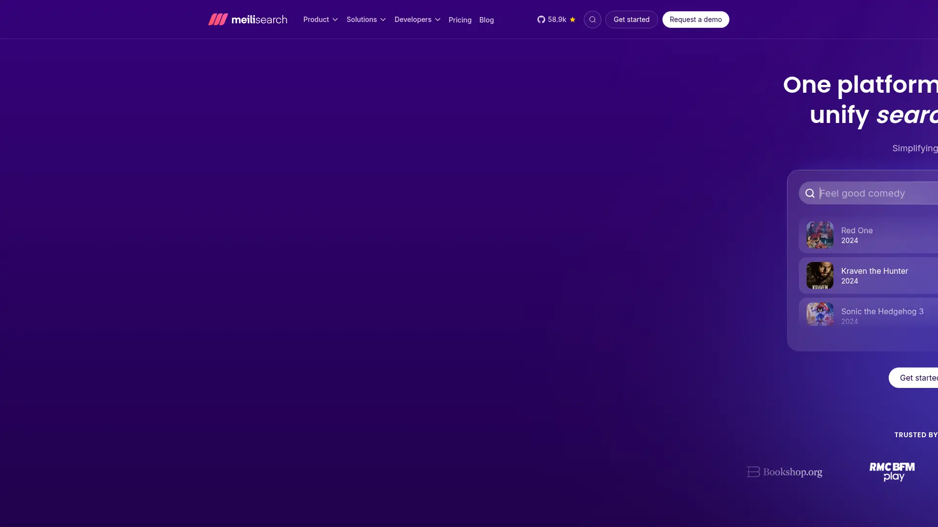 Meilisearch screenshot