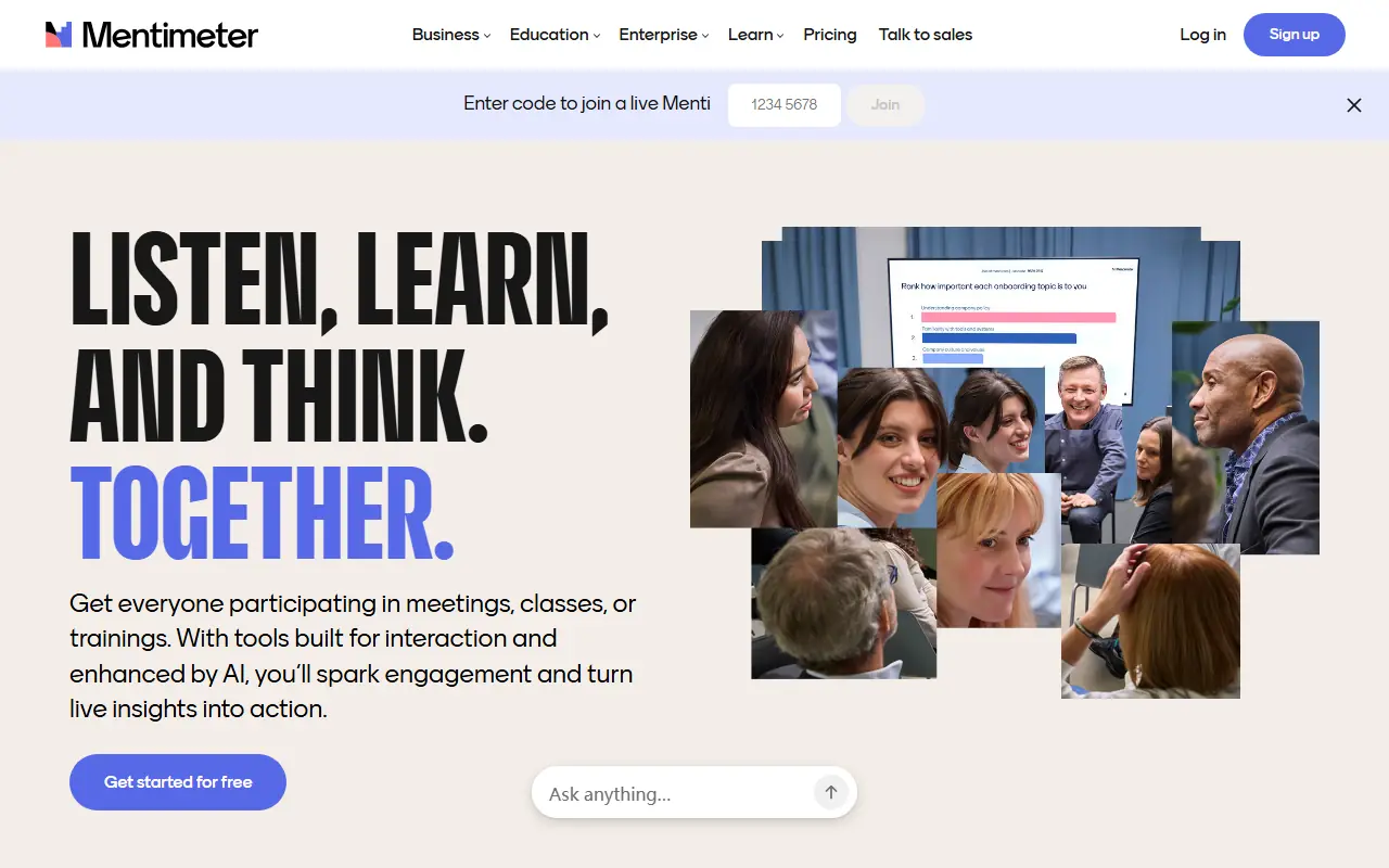 Mentimeter screenshot