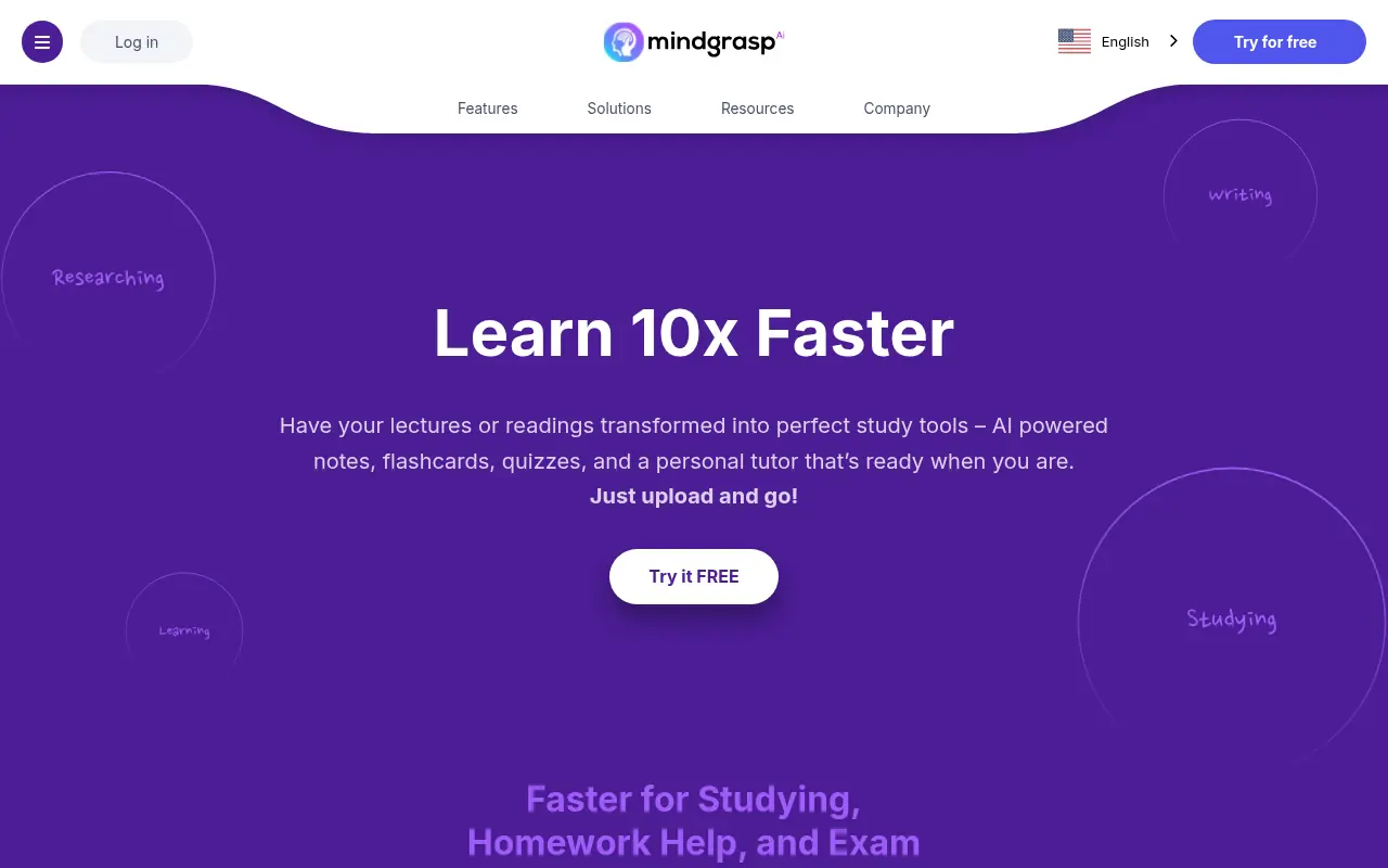 Mindgrasp screenshot