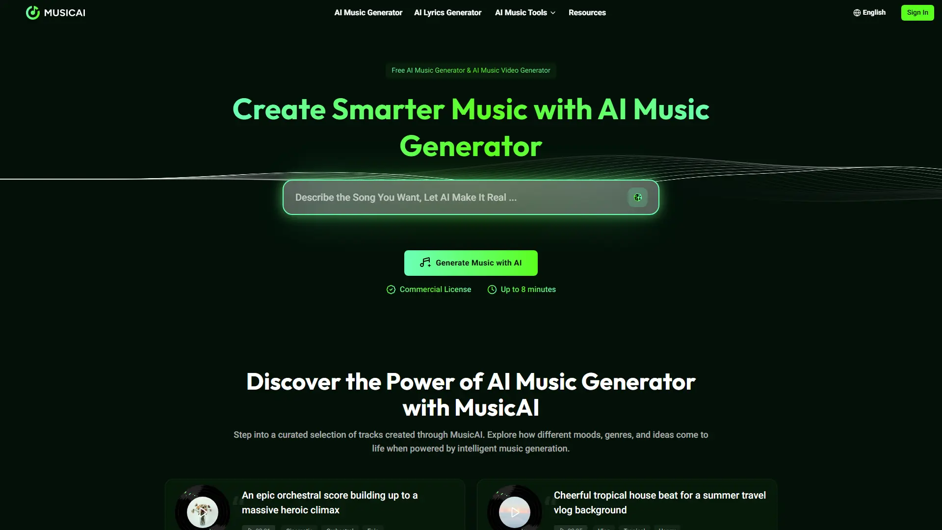 MusicAI screenshot