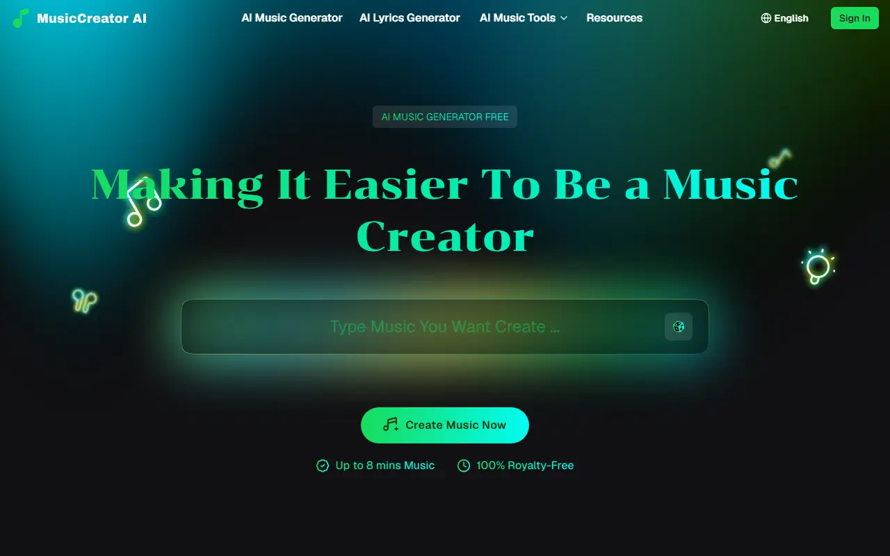 MusicCreator AI screenshot