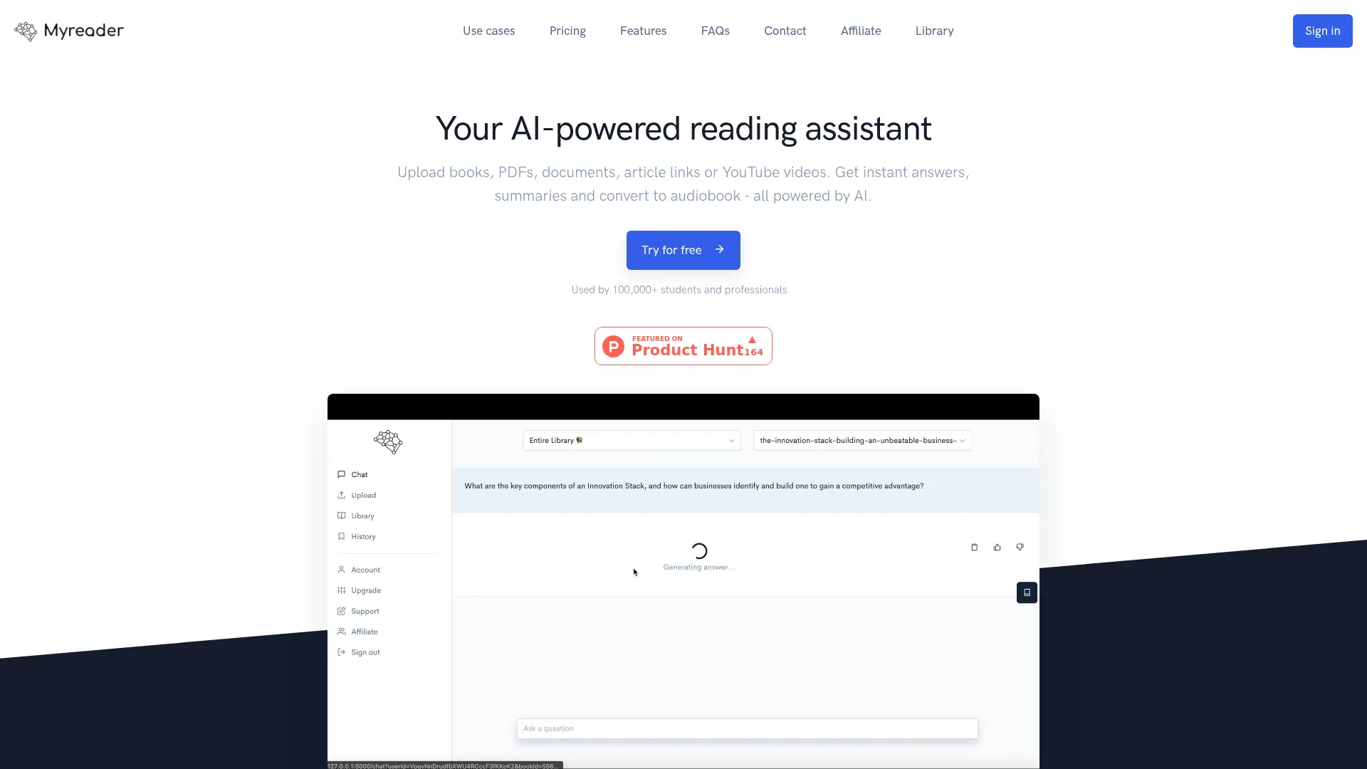 Myreader screenshot