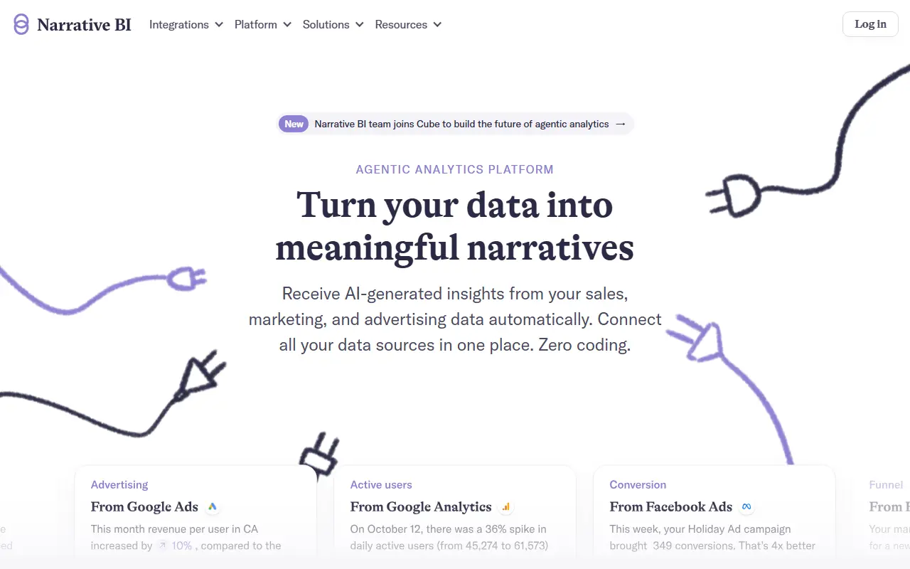 Narrative BI screenshot