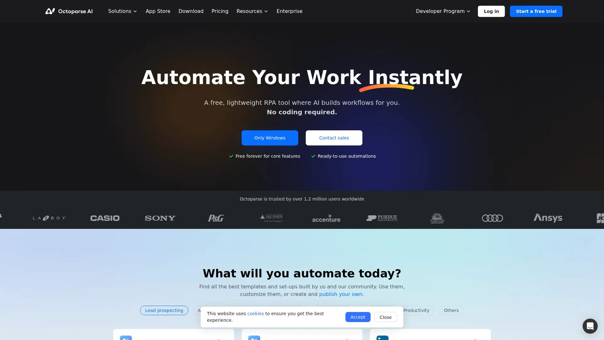 Octoparse AI screenshot