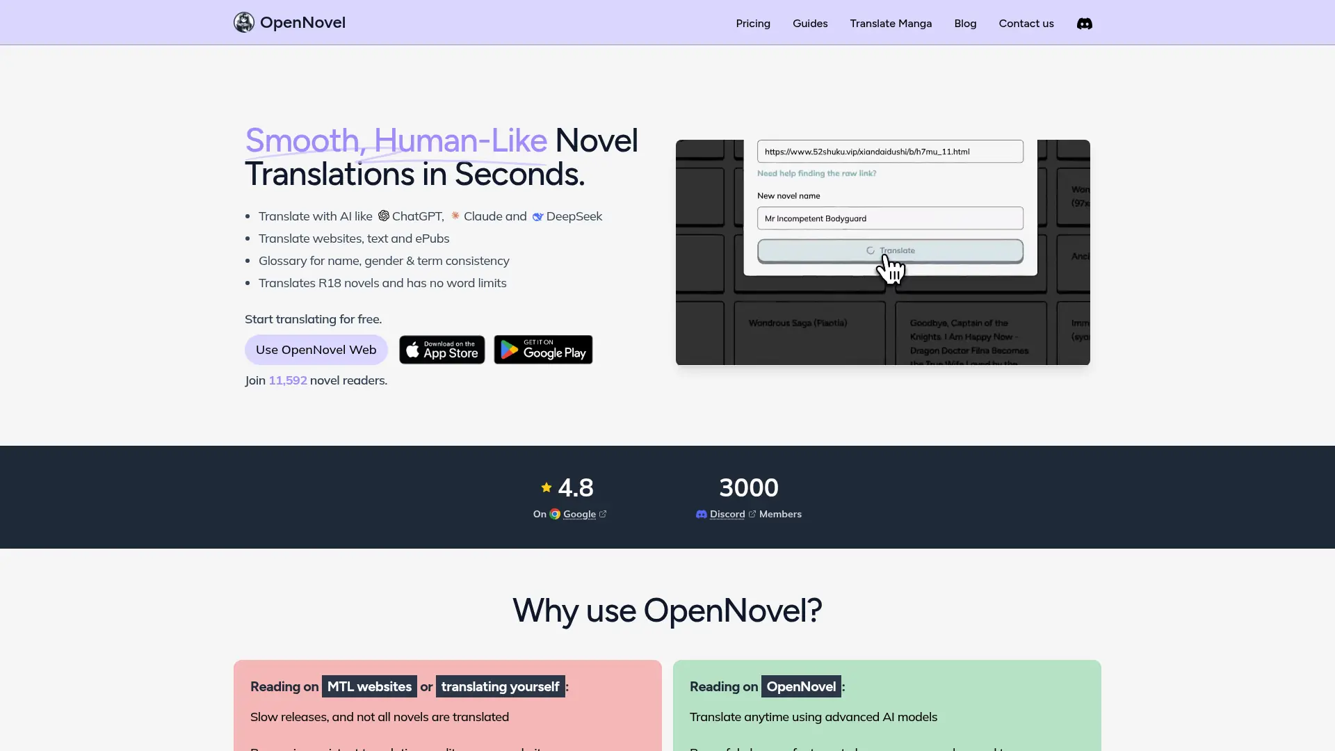 OpenNovel screenshot