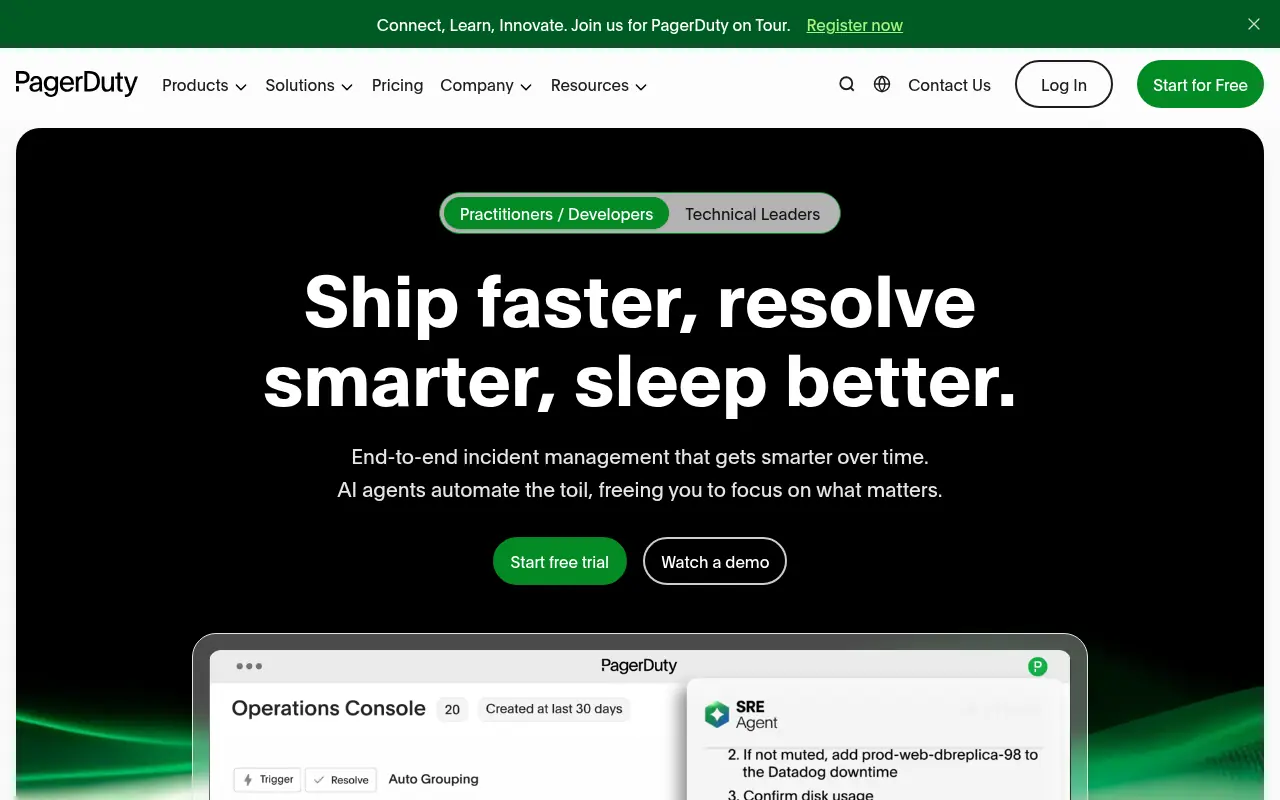 PagerDuty screenshot