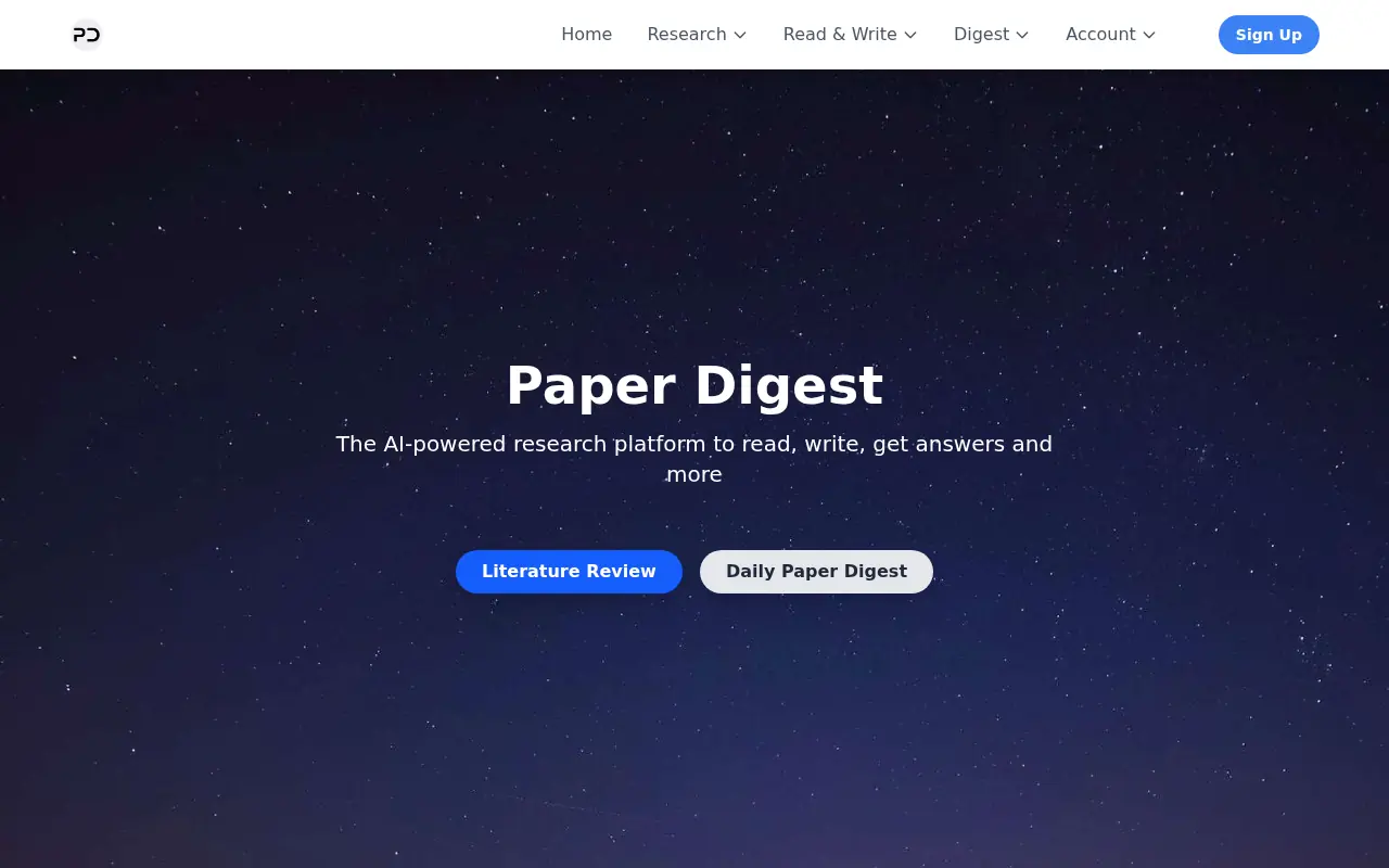 Paper Digest screenshot