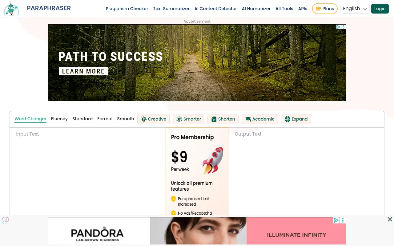 Paraphraser.io screenshot