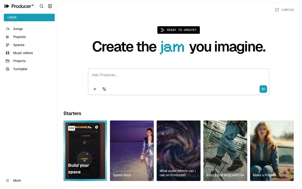 Producer.ai screenshot