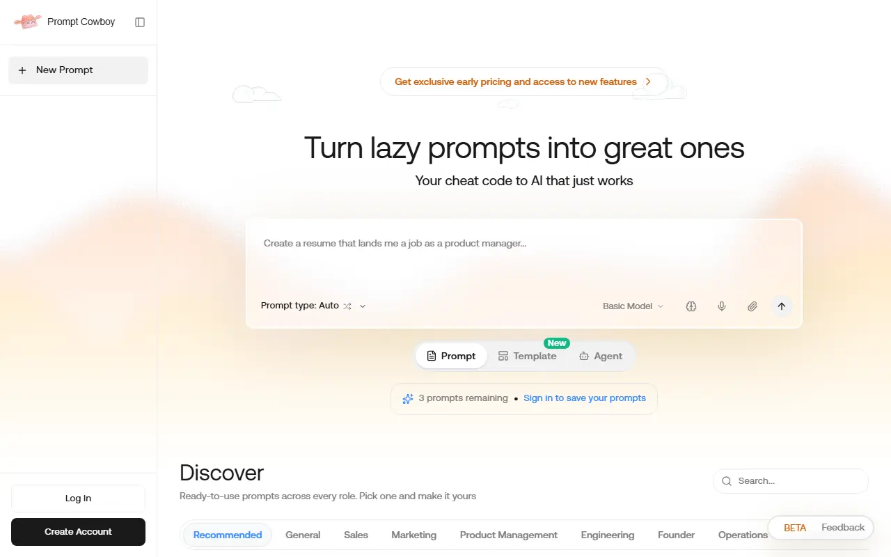 Prompt Cowboy screenshot