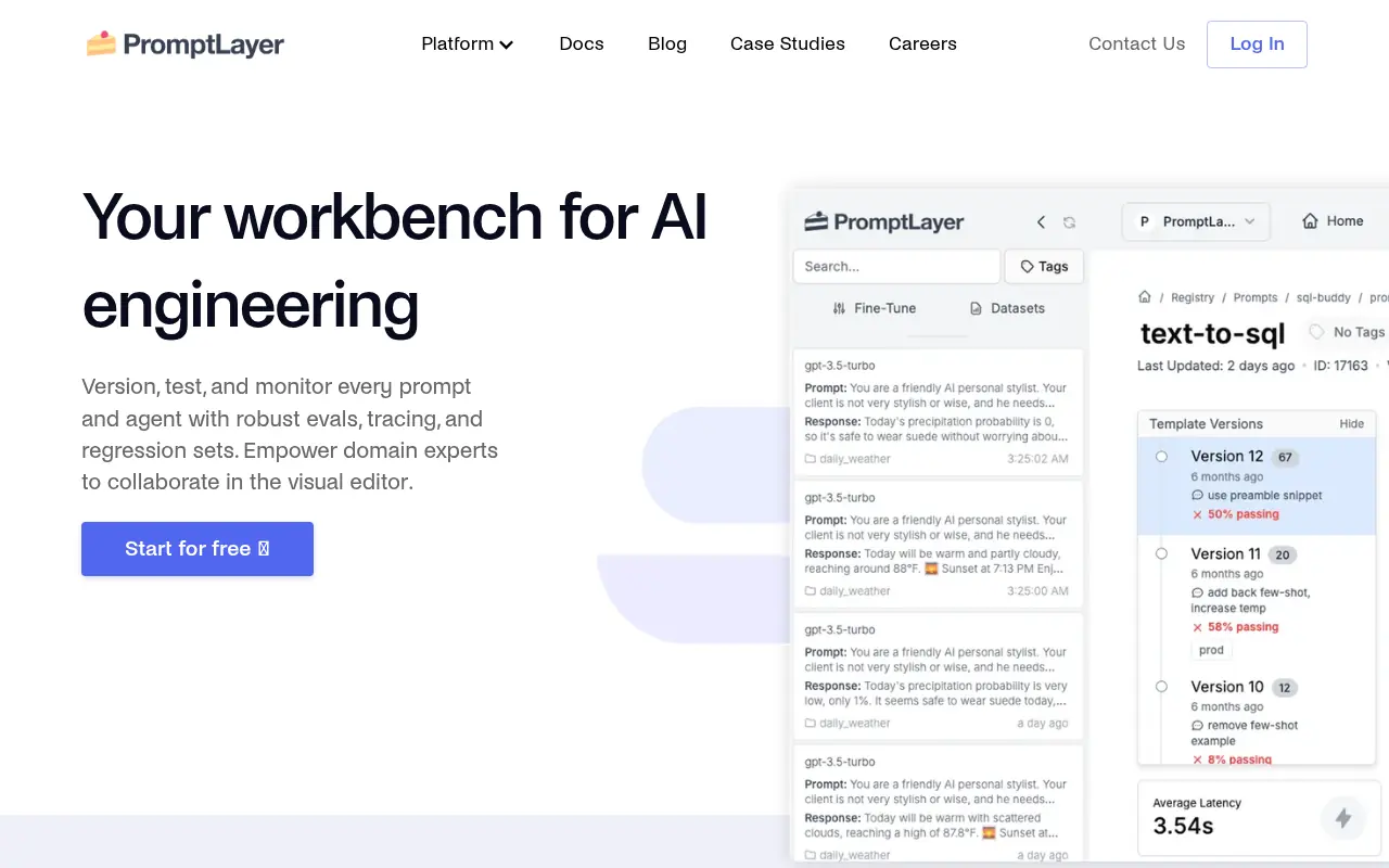 PromptLayer screenshot