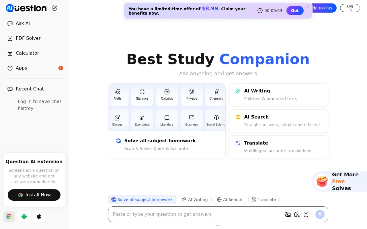 Question AI screenshot