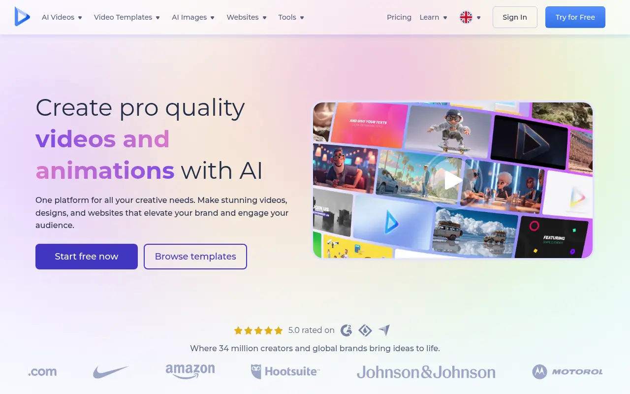 Renderforest screenshot