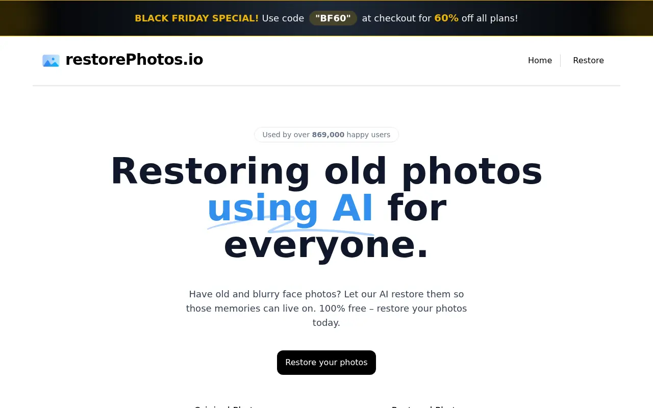 RestorePhotos screenshot