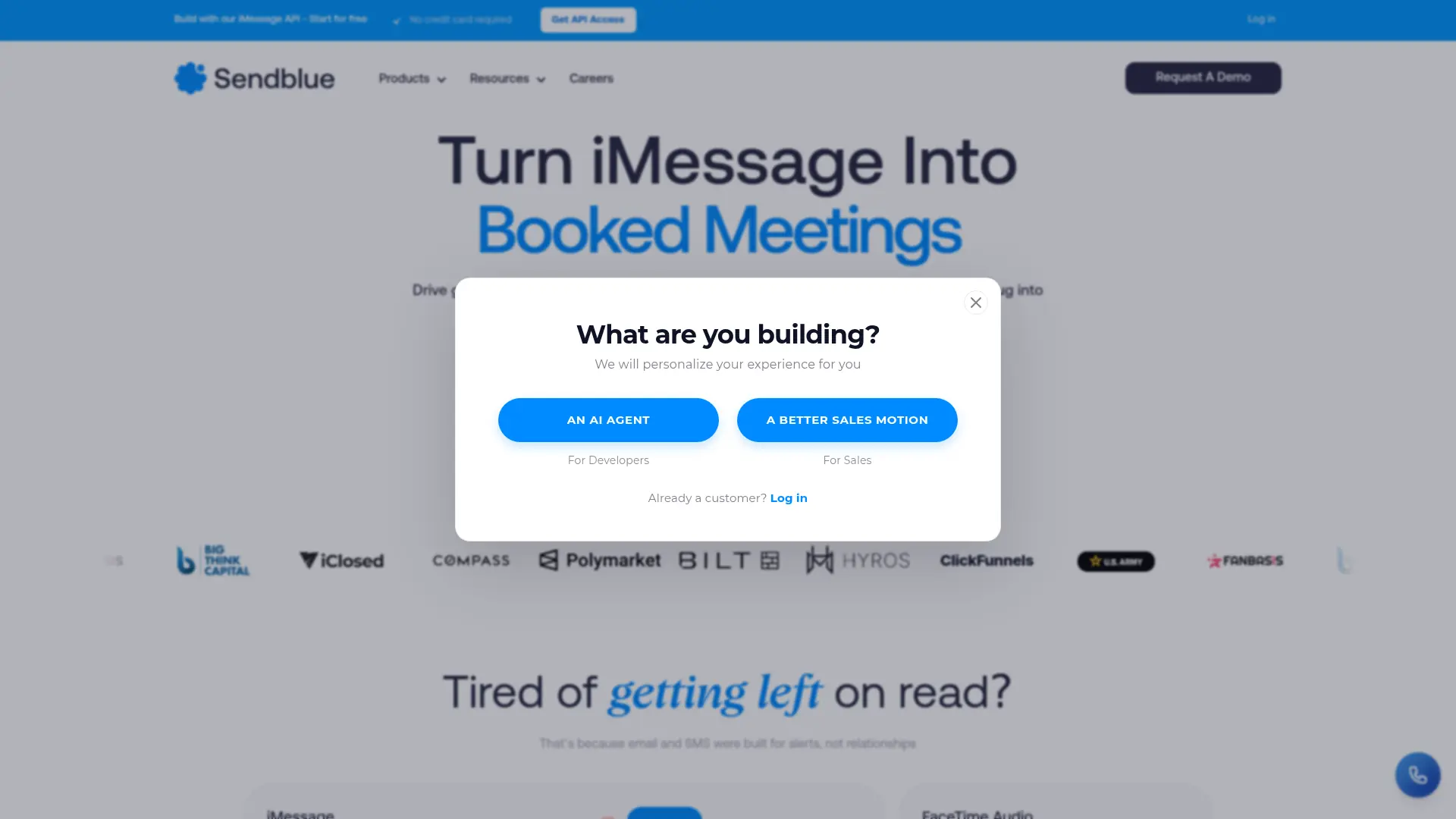 Sendblue screenshot