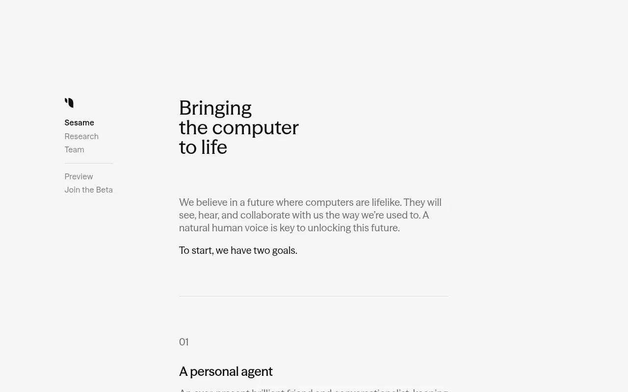 Sesame AI screenshot