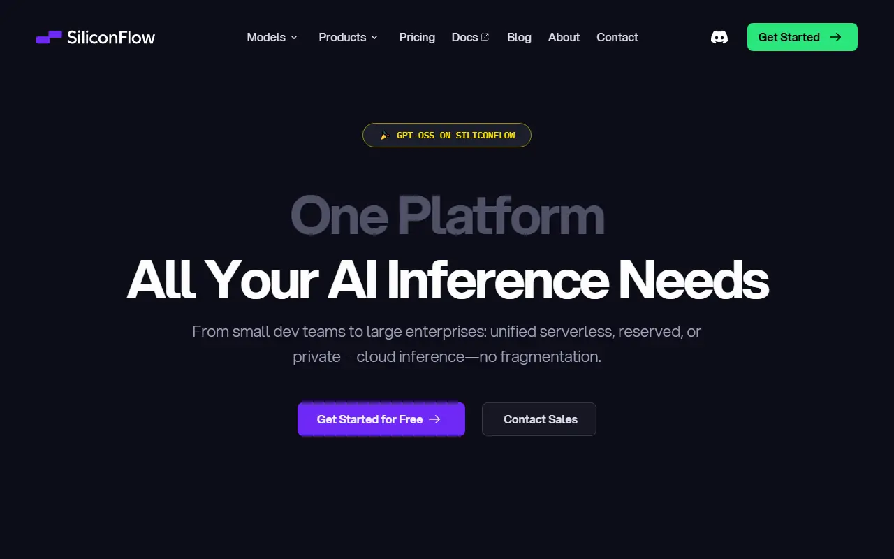 SiliconFlow screenshot