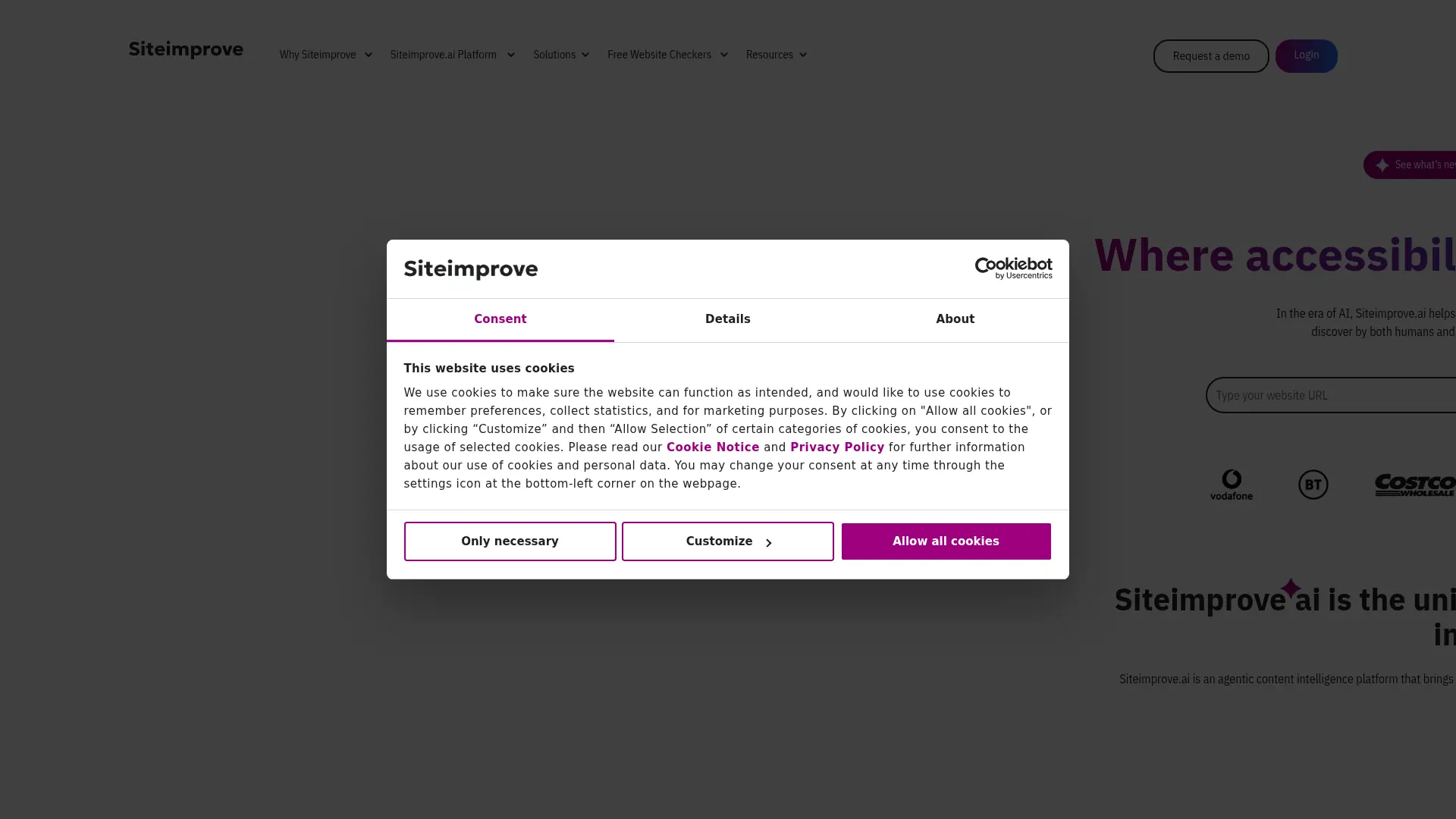 Siteimprove screenshot