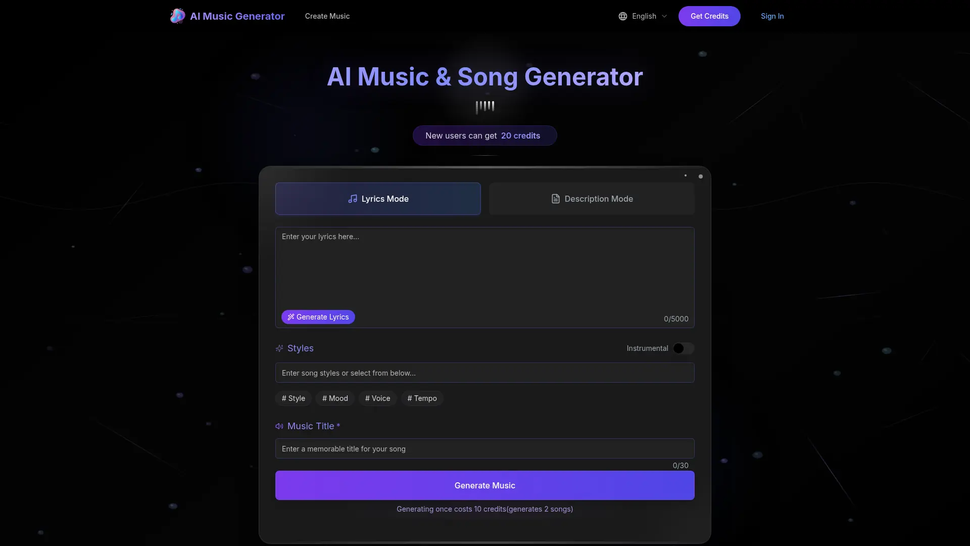 SongCreator screenshot