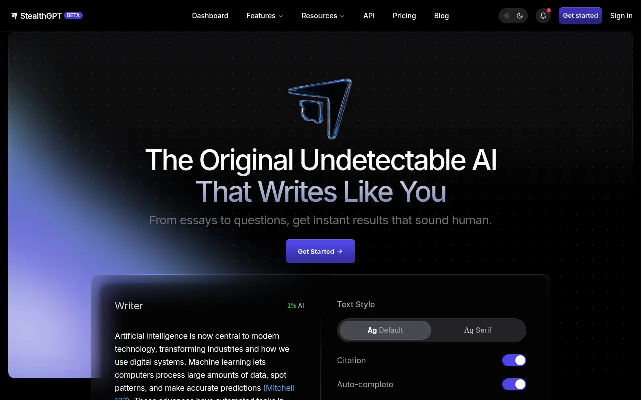 StealthGPT screenshot