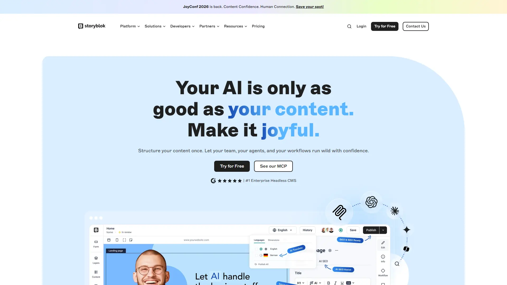 Storyblok screenshot