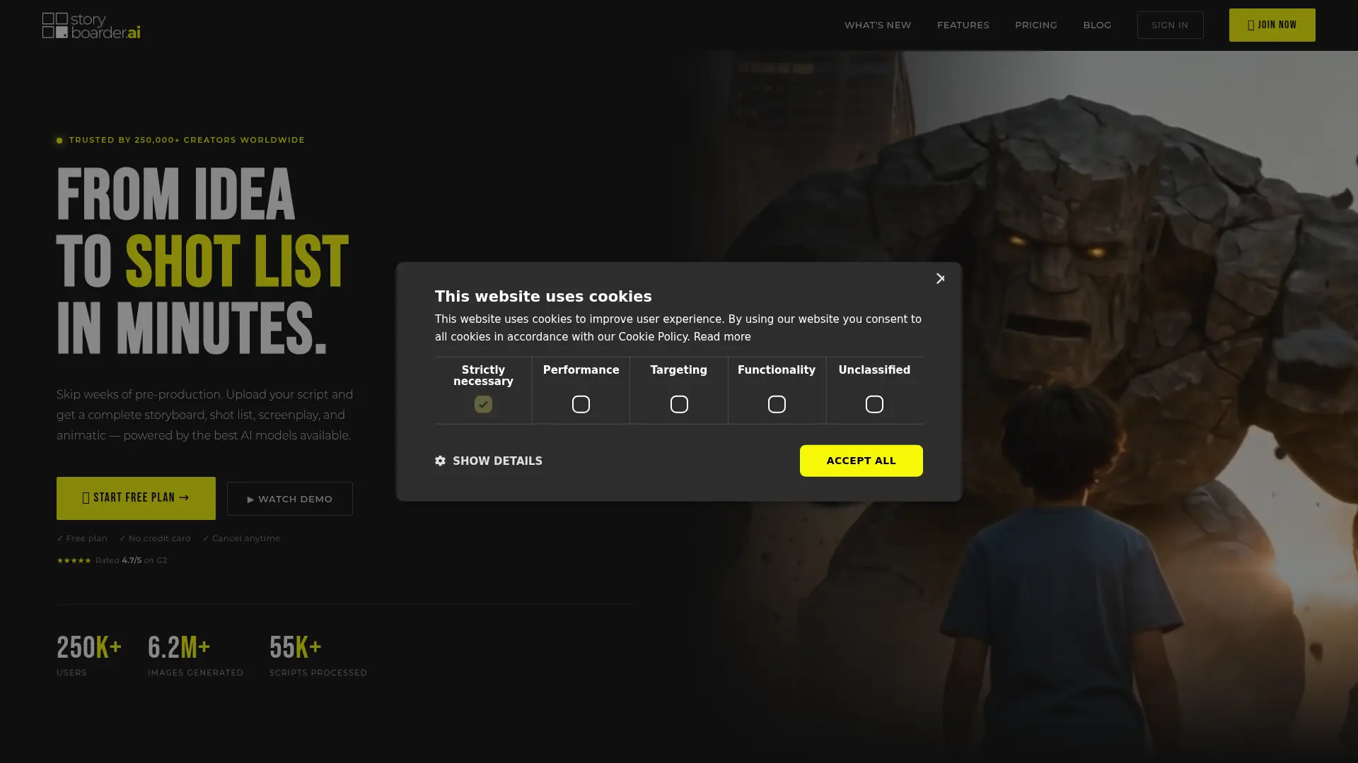 Storyboarder.ai screenshot
