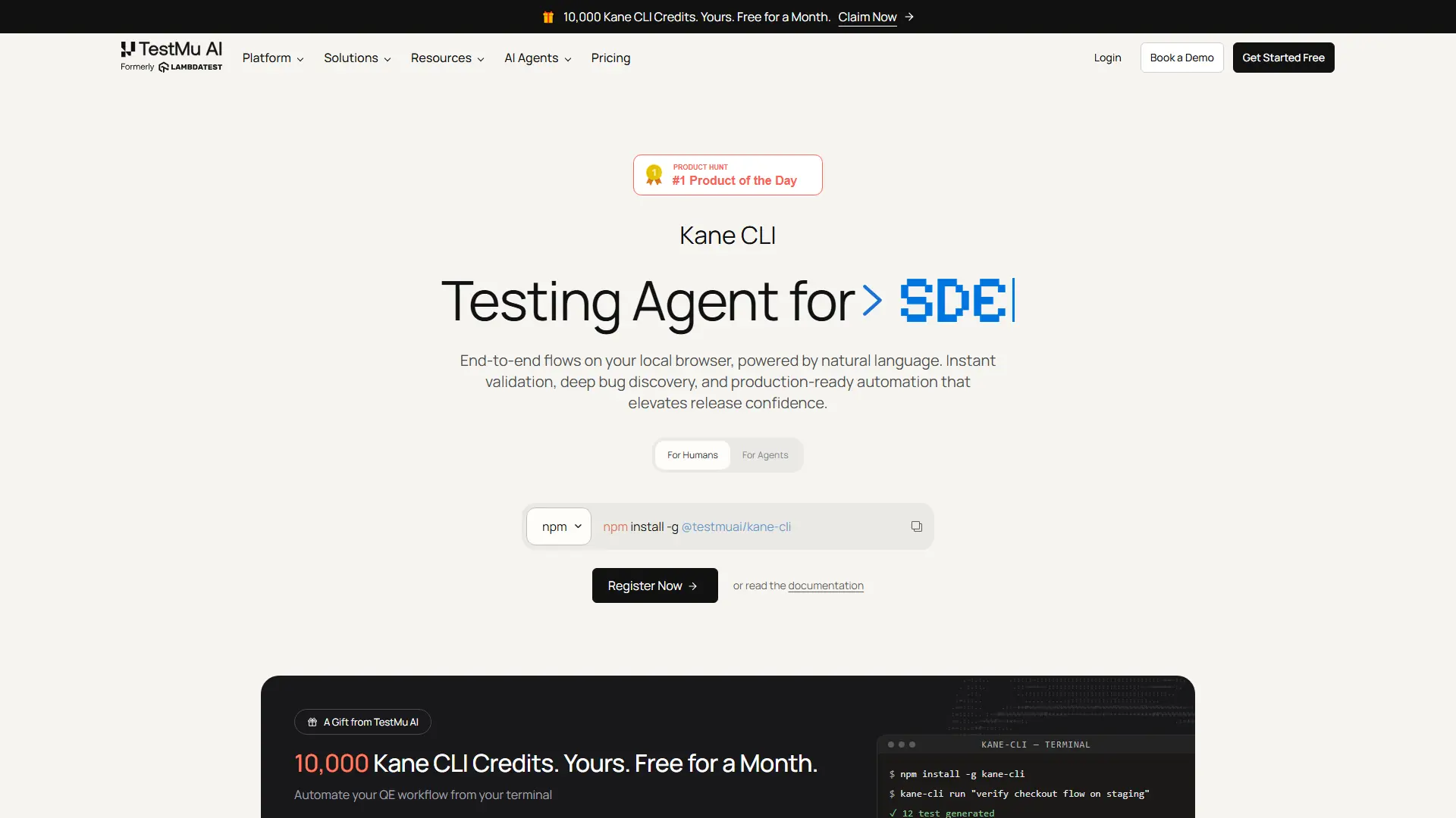 Kane CLI By TestMu AI screenshot