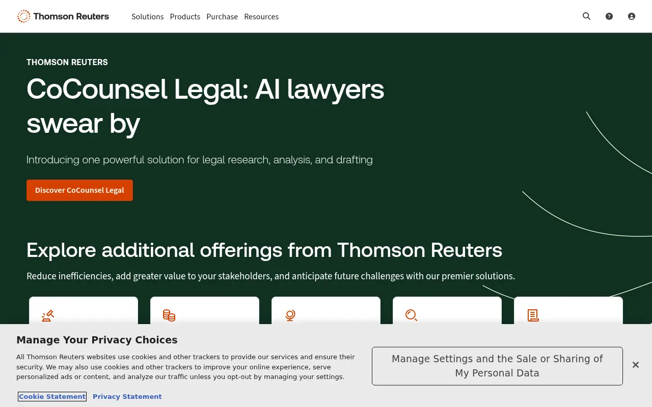 Thomson Reuters screenshot