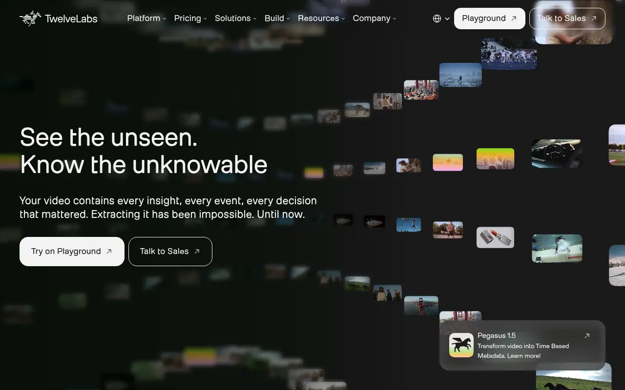 Twelve Labs screenshot
