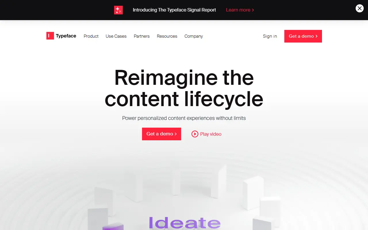 Typeface AI screenshot