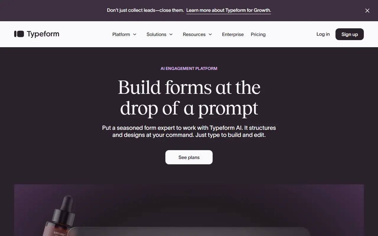 Typeform screenshot