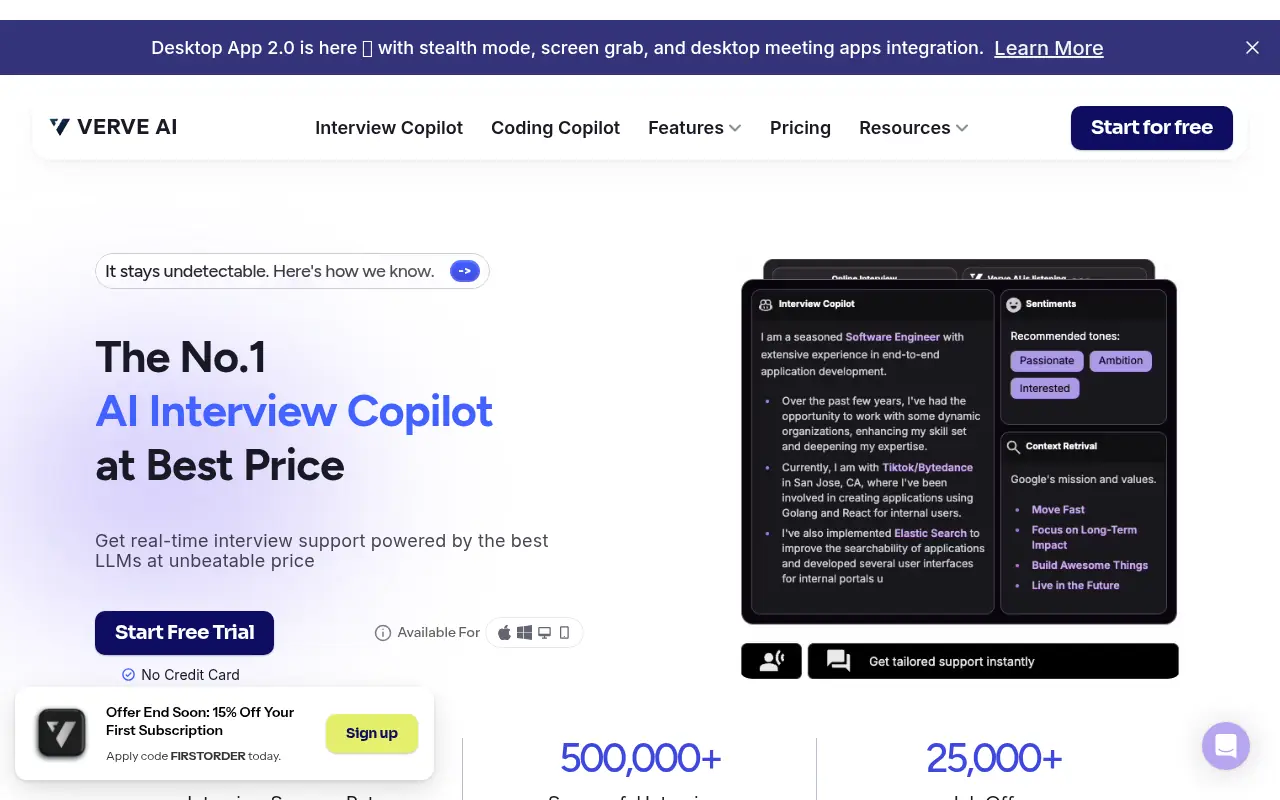 Verve AI Interview Copilot screenshot