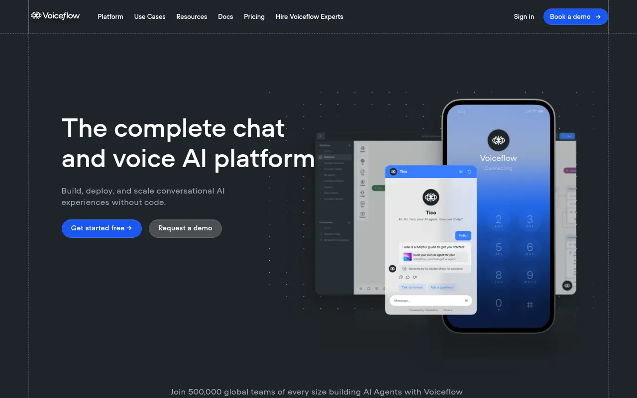 Voiceflow screenshot