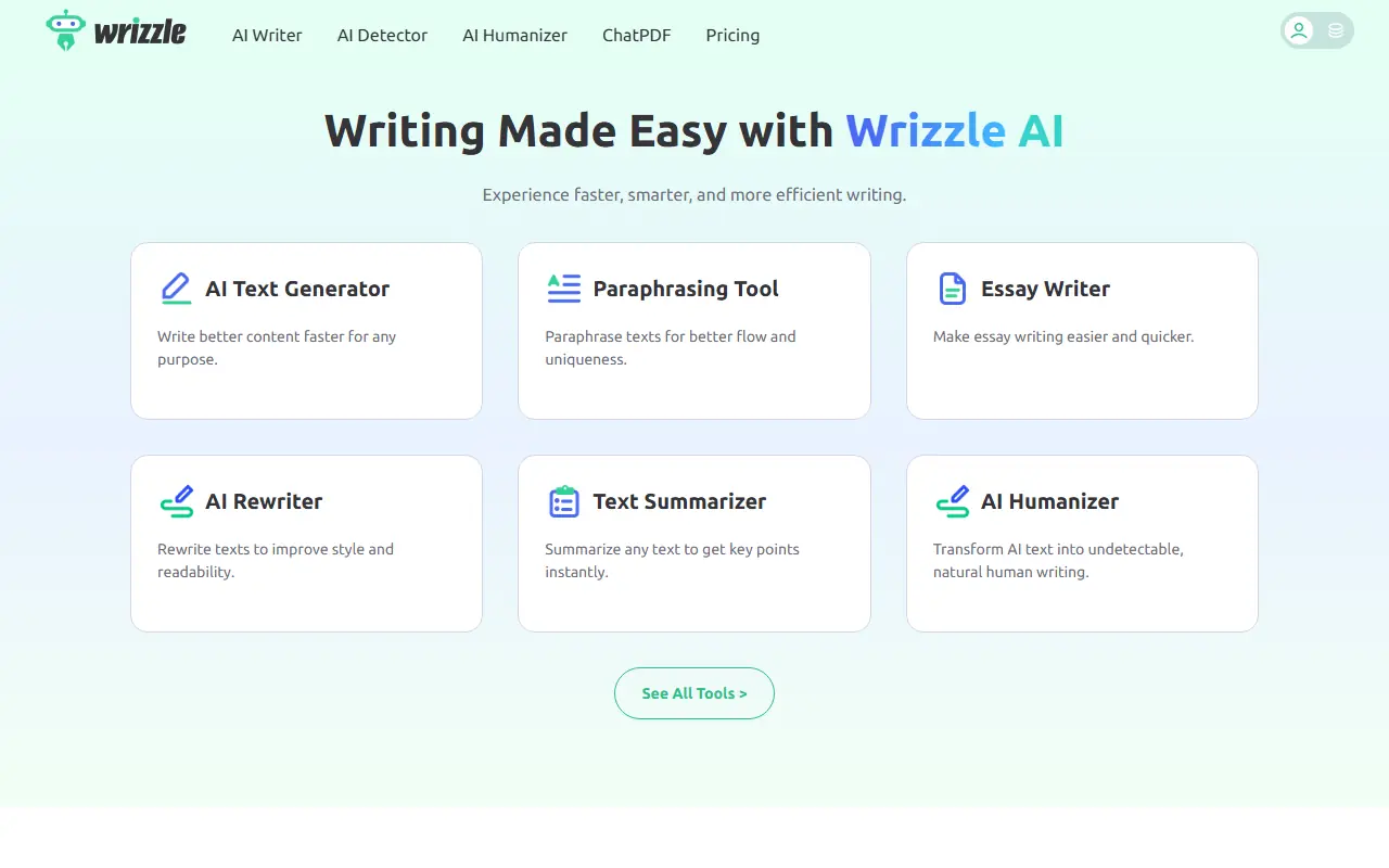 Wrizzle AI screenshot