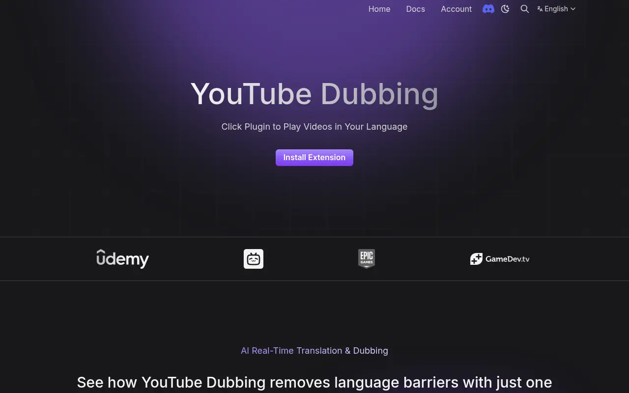 YouTube Dubbing screenshot