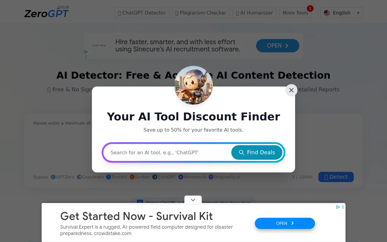 ZeroGPT Plus screenshot