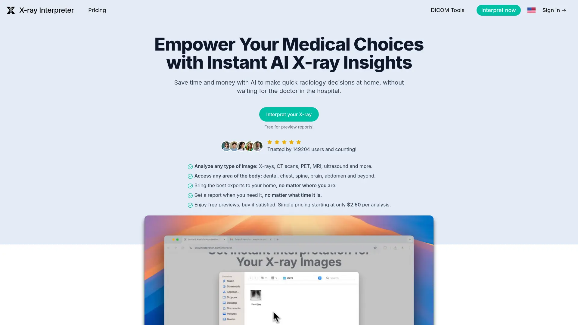 X-ray Interpreter screenshot